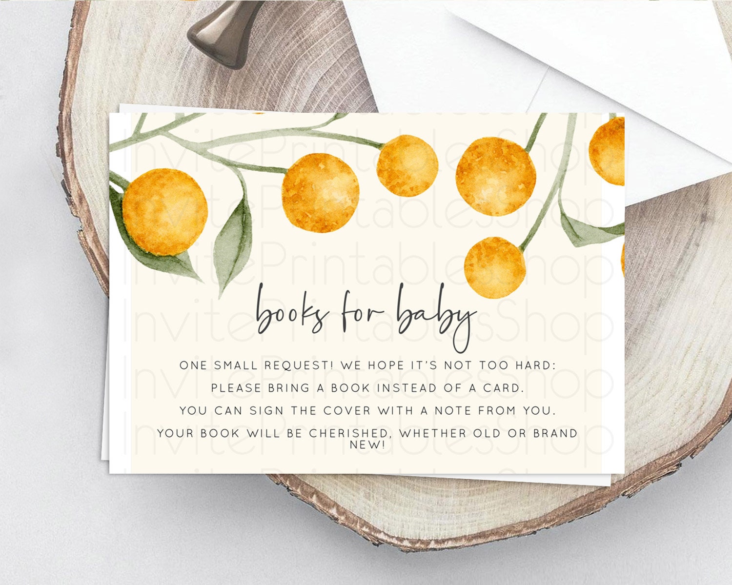 Editable Secret Garden Books For Baby Card Boho Wildflower Book Insert Paste