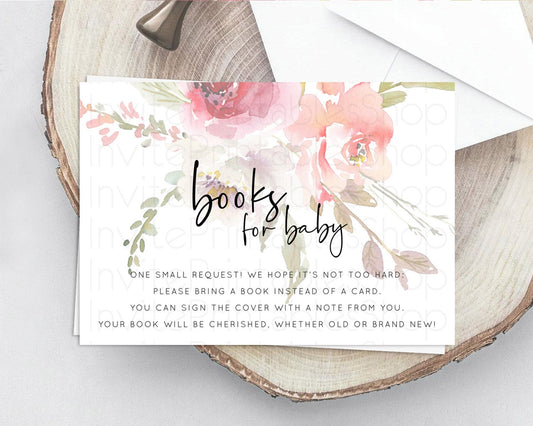 Editable Secret Garden Books For Baby Card Boho Wildflower Book Insert Paste