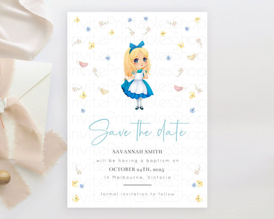 Editable Princess Save The Date Template Secret Garden Enchanted Castle Past