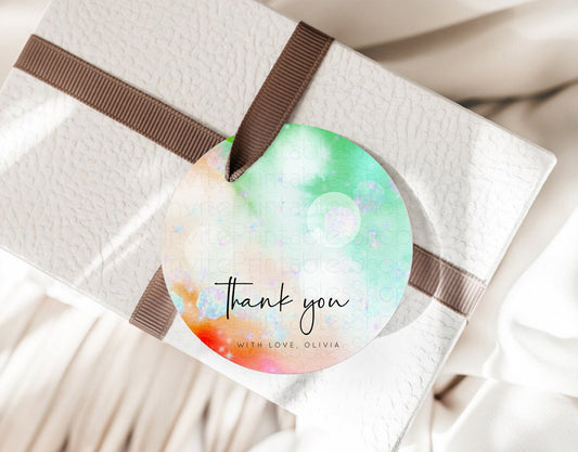 Editable Pastel Thank You Tags Rainbow Thank You Gift Tags Colorful Pastel F