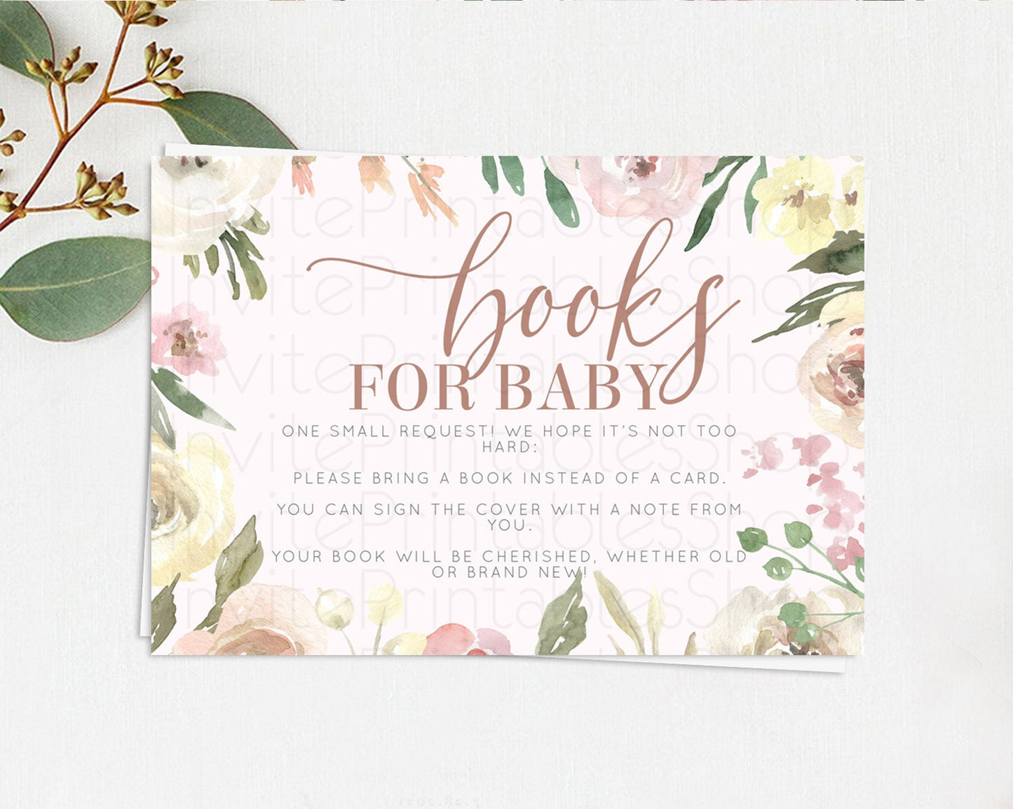 Secret Garden Books For Baby Card Boho Wildflower Book Insert Pastel Flower Garden Baby Shower Card Flower Guests Book Poem Request D10192