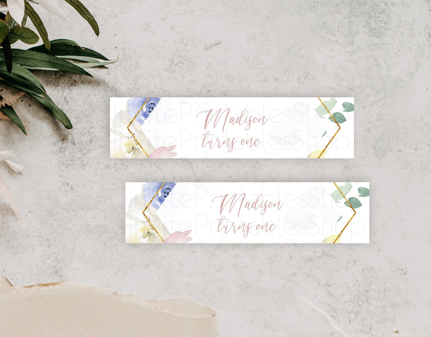 Wildflower Water Label Template Secret Garden Water Label Pastel Floral Garden Party Decor Boho Flowers Birthday Baby Shower Wedding D10254