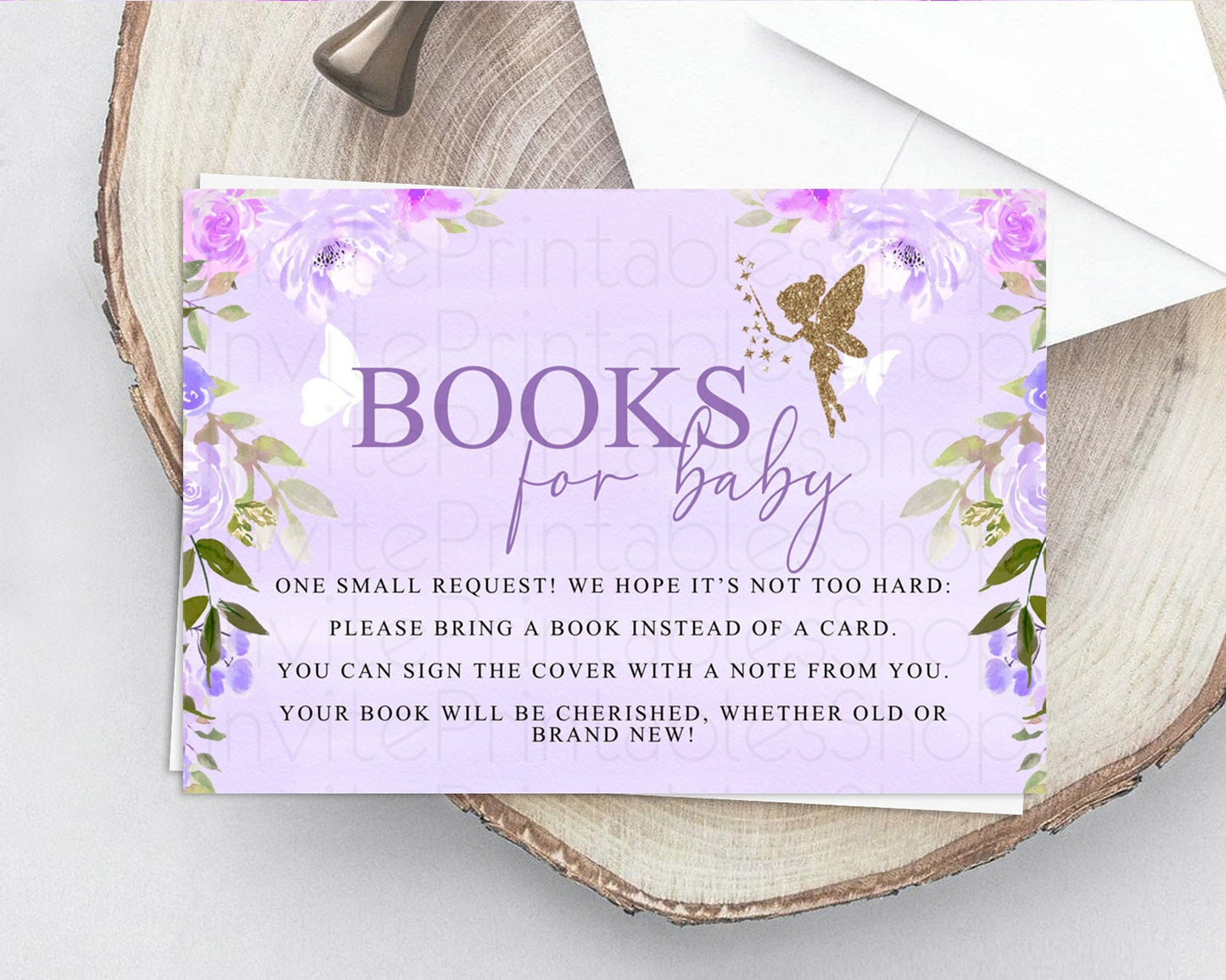 Fairy Books For Baby Card Fairy Book Insert Enchanted Garden Fairy Book Card Pastel Floral Butterfly Cards Secret Garden Book Poem D10910