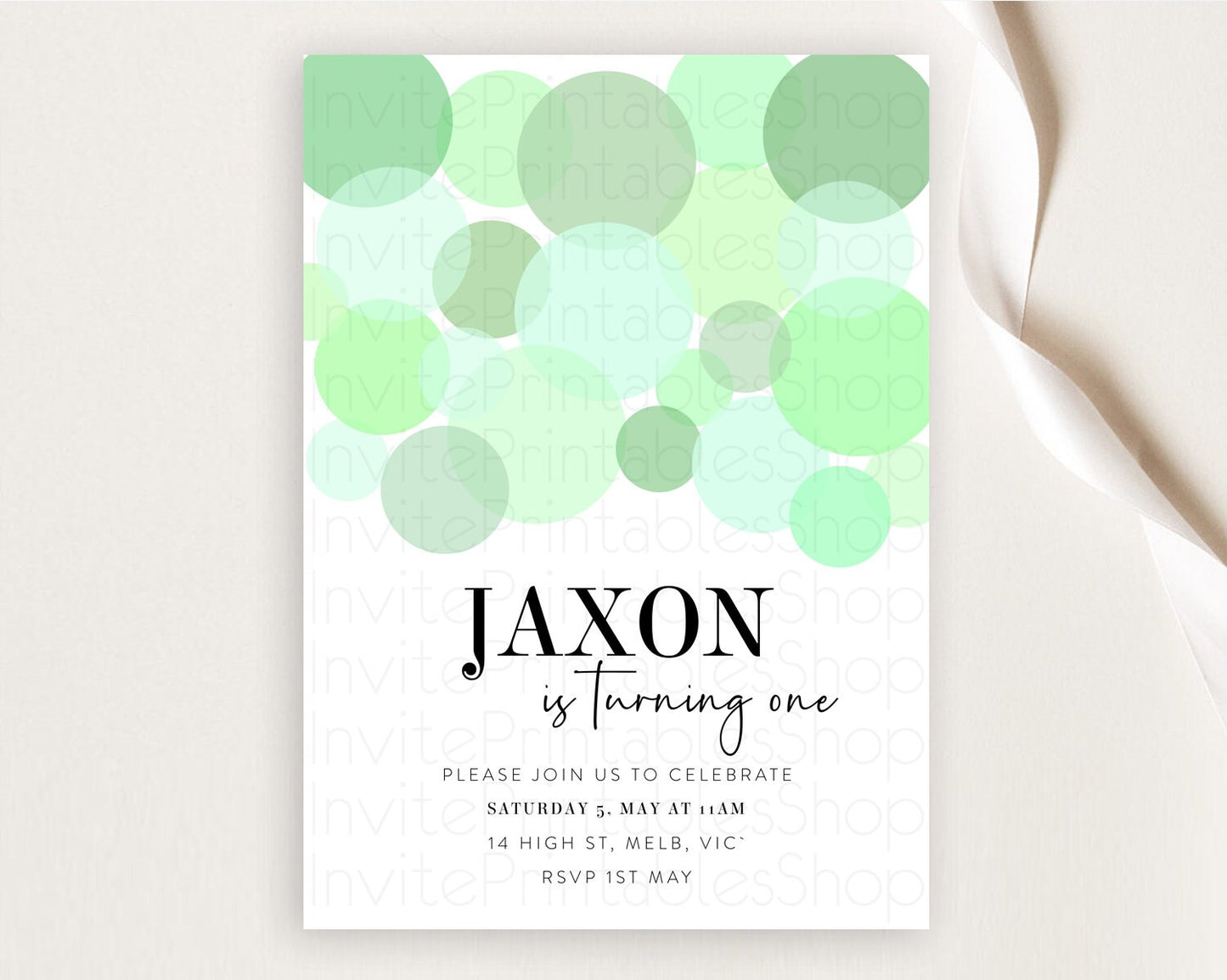 Pastel Birthday Invitation Green Confetti Birthday Invitation Confetti Birthday Invitation Bubbles Invitation 2nd 1st First Birthday 100207