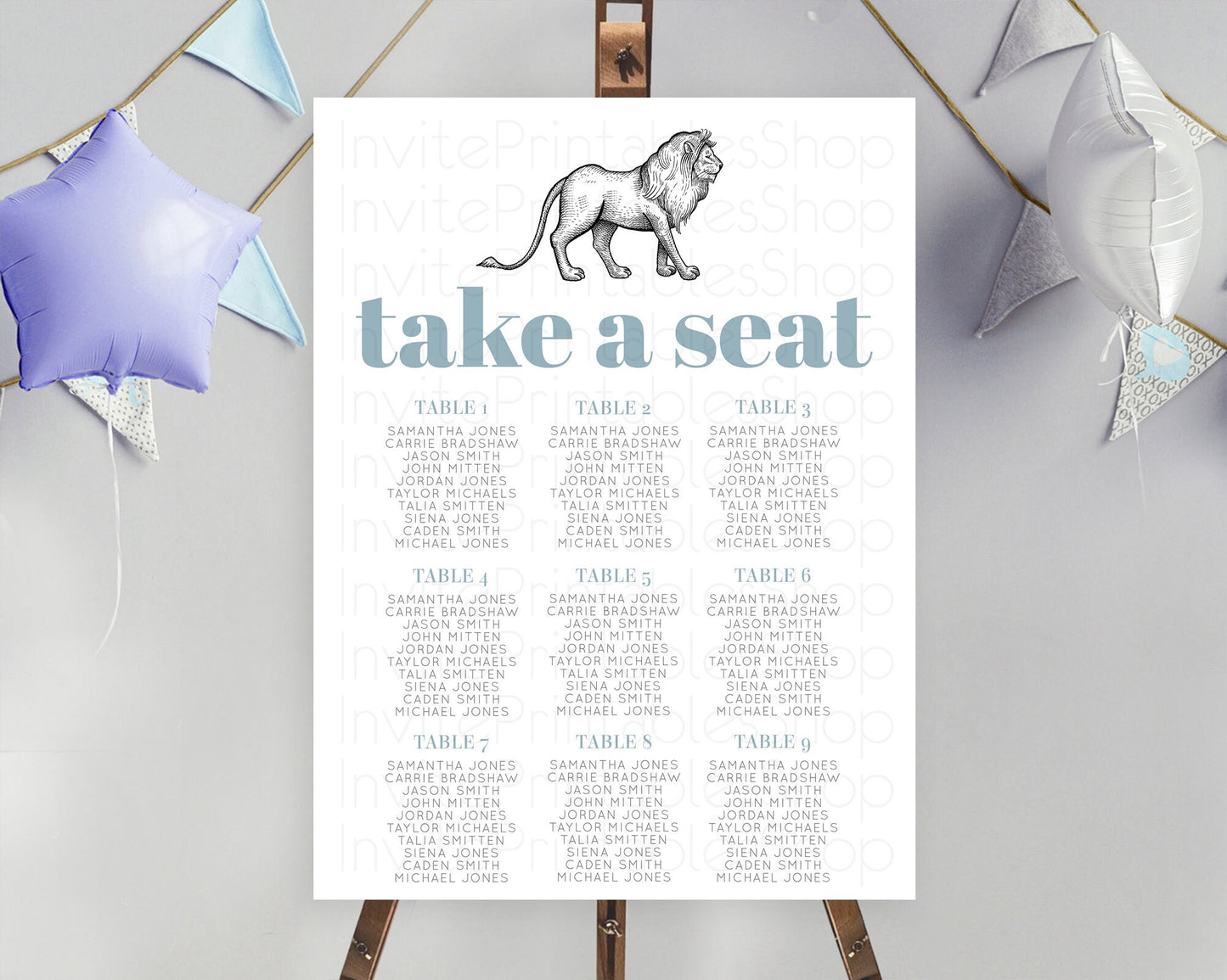 Lion Seating Chart Safari Lion Seating Chart Modern Lion Party Decor Safari Adventure Party Minimalist Lion Seating Sign Take A Seat D10246