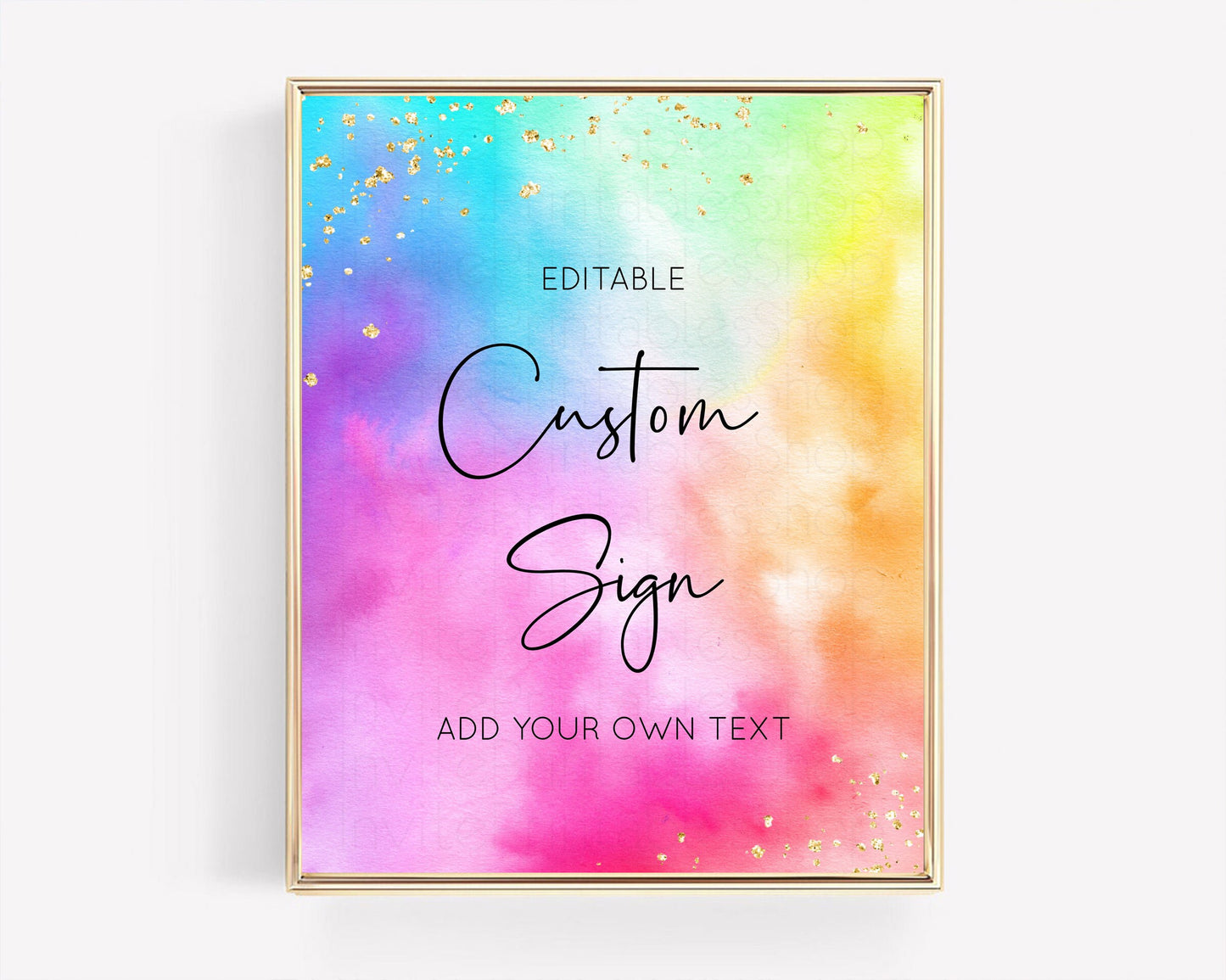 Pastel Rainbow Sign Cards Gifts Sign Table Signs Diaper Sign Books Sign Food Sign Custom Sign Glitter Wedding Birthday Baby Shower 8x10 509