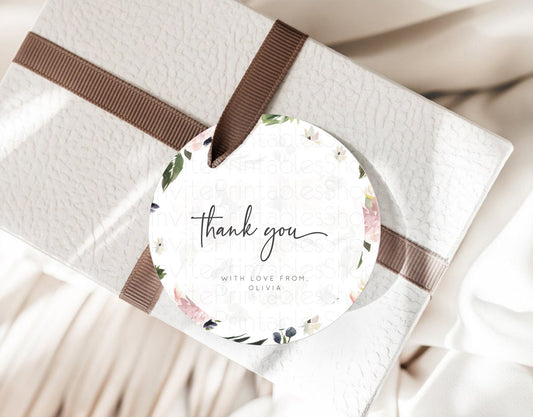 Editable Secret Garden Thank You Tags Wildflower Thank You Gift Tags Pastel