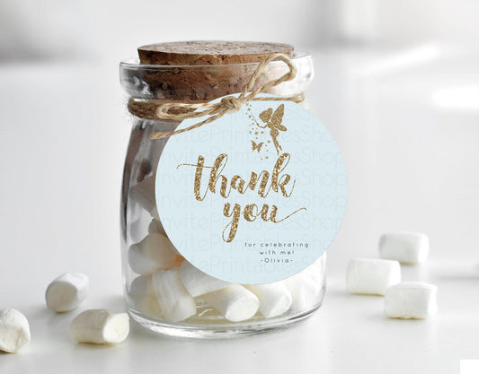 Editable Fairy Thank You Tags Fairy Thank You Gift Tags Enchanted Garden Pas