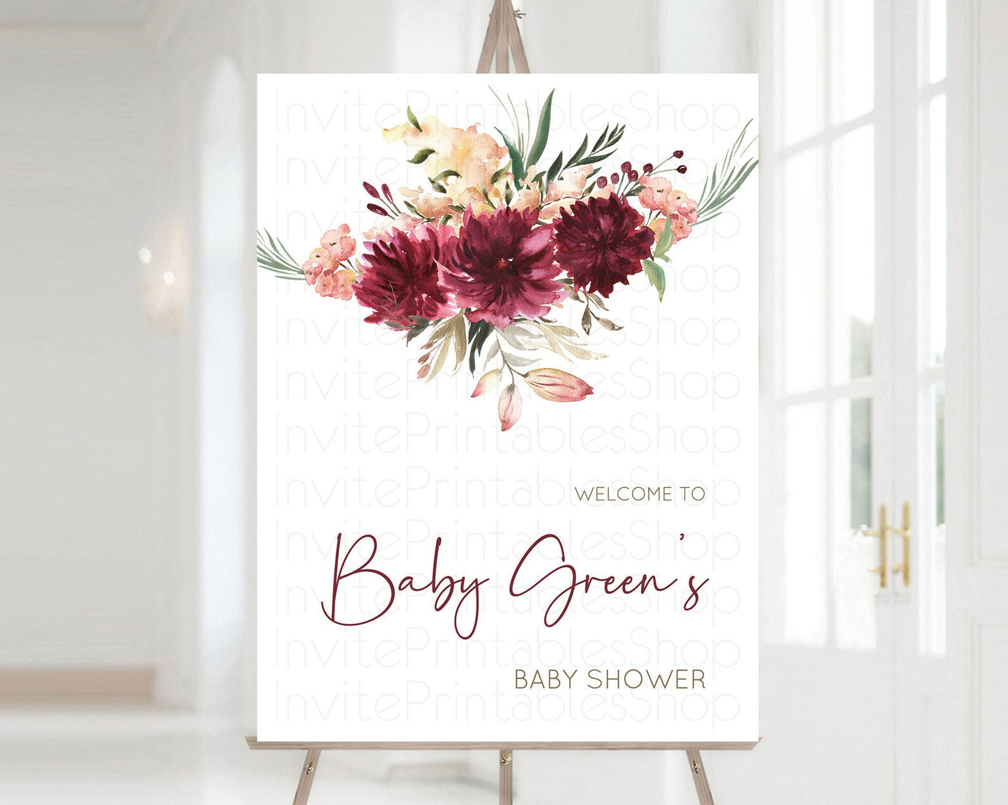 Secret Garden Baby Shower Welcome Sign Wildflower Welcome Board Pastel Flower Garden Welcome Poster Boho Wildflower Welcome Sign D10685