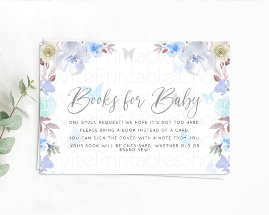 Editable Secret Garden Books For Baby Card Boho Wildflower Book Insert Paste