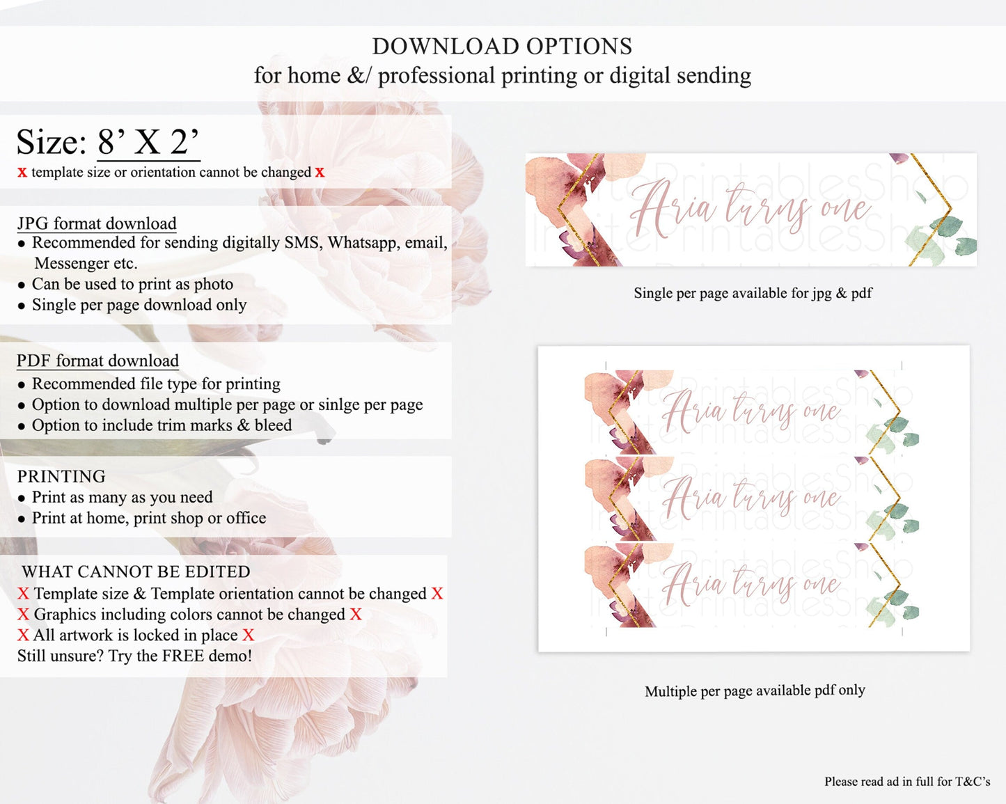 Wildflower Water Label Template Secret Garden Water Label Pastel Floral Garden Party Decor Boho Flowers Birthday Baby Shower Wedding D10964