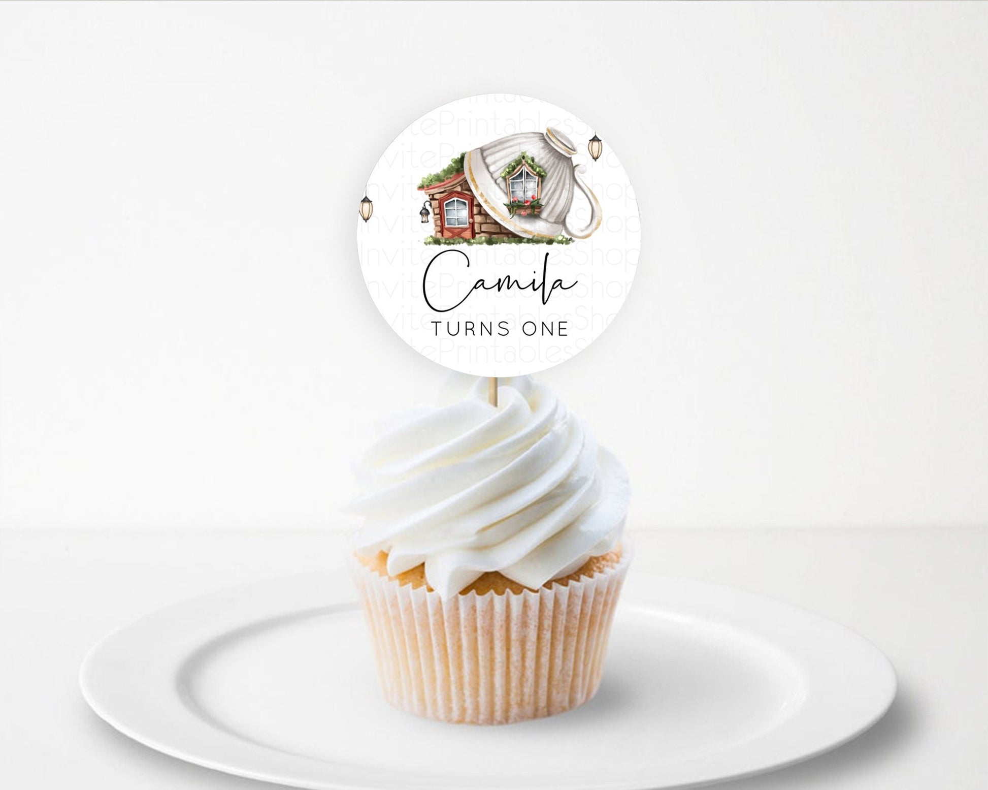 Editable Fairy Cupcake Toppers Pastel Fairy Cupcake Toppers Fairy Floral Gar