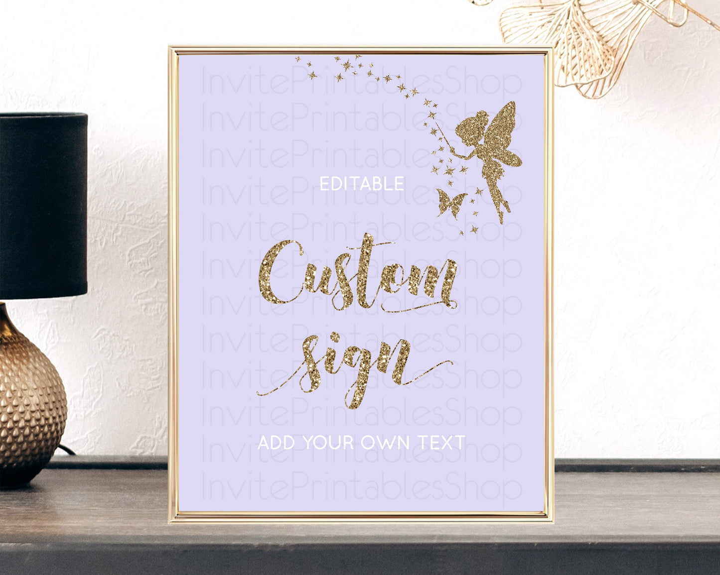 Fairy Sign Enchanted Garden Table Sign Décor Pastel Floral Butterfly Party Secret Garden Birthday Baptism Baby Shower Bridal Shower D10389