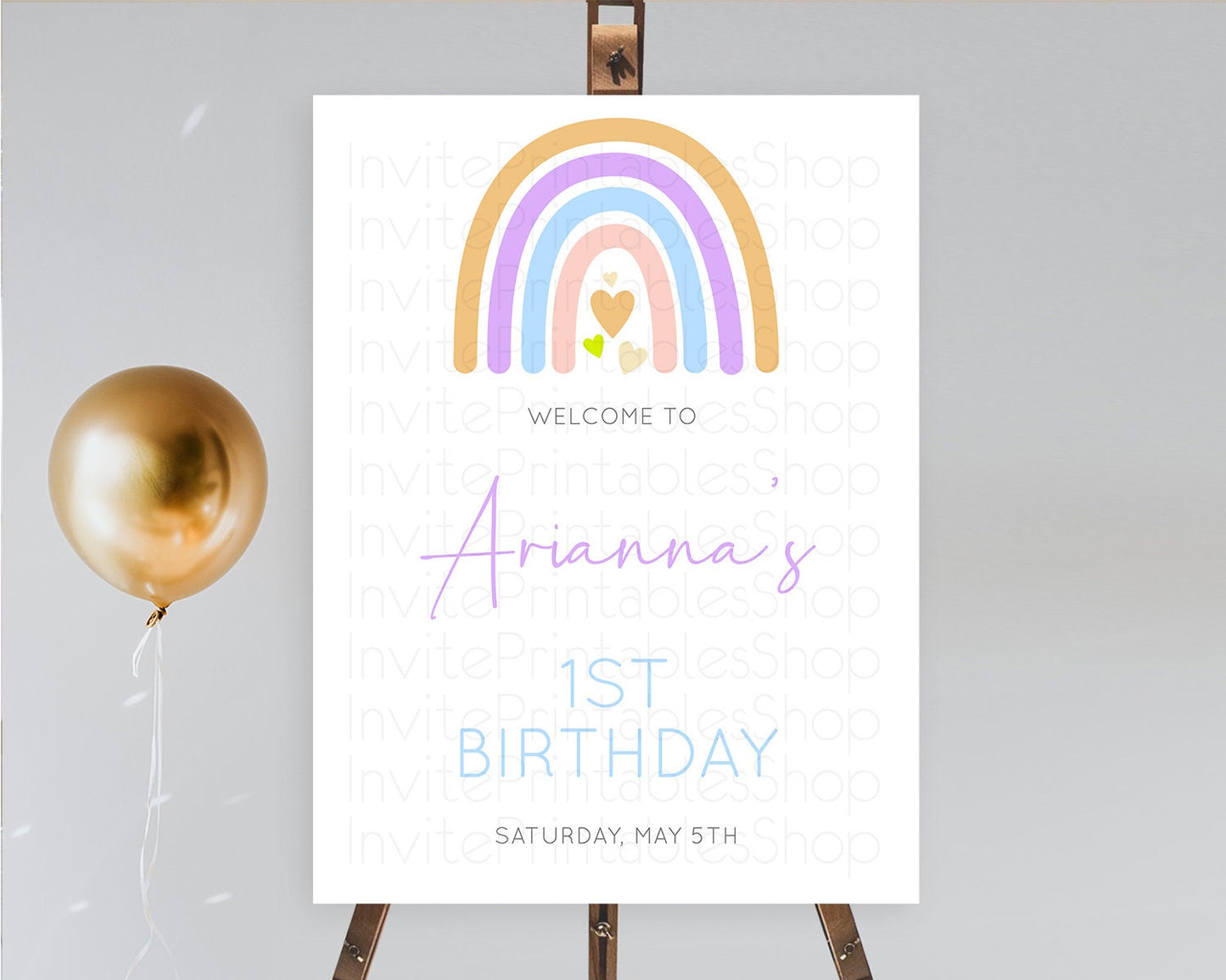 Pastel Rainbow Welcome Sign Boho Rainbow Welcome Board Rainbow Welcome Sign Pastel Welcome Decor Rainbow First Birthday Welcome Sign D10238