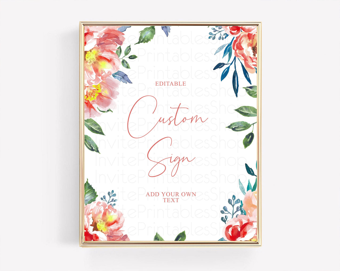 Wildflower Floral Table Sign Decor Secret Garden Sign Template Pastel Floral Garden Party Boho Flowers Birthday Baby Shower Wedding D10751