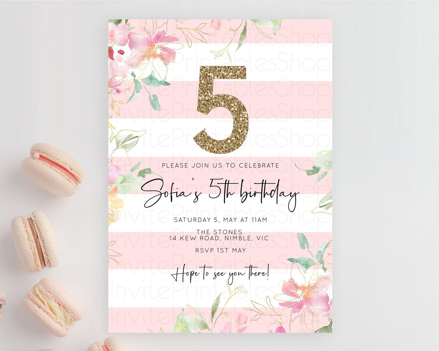 Secret Garden Invitation Wildflower Birthday Invitation Pastel Flowers Invite Enchanted Garden Boho Floral 3rd 2nd First Birthday D10300