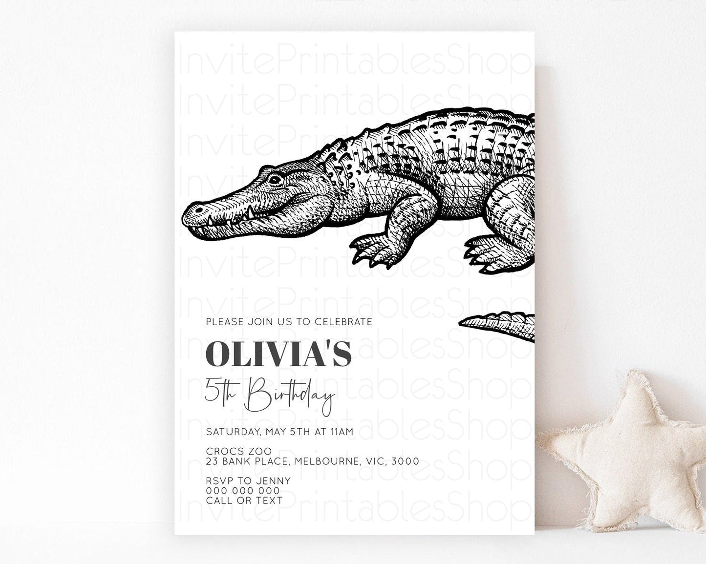 Crocodile Birthday Invitation Alligator Birthday Invitation Later Alligator Birthday Gator Swamp Birthday Invite Safari Crocodile D10286