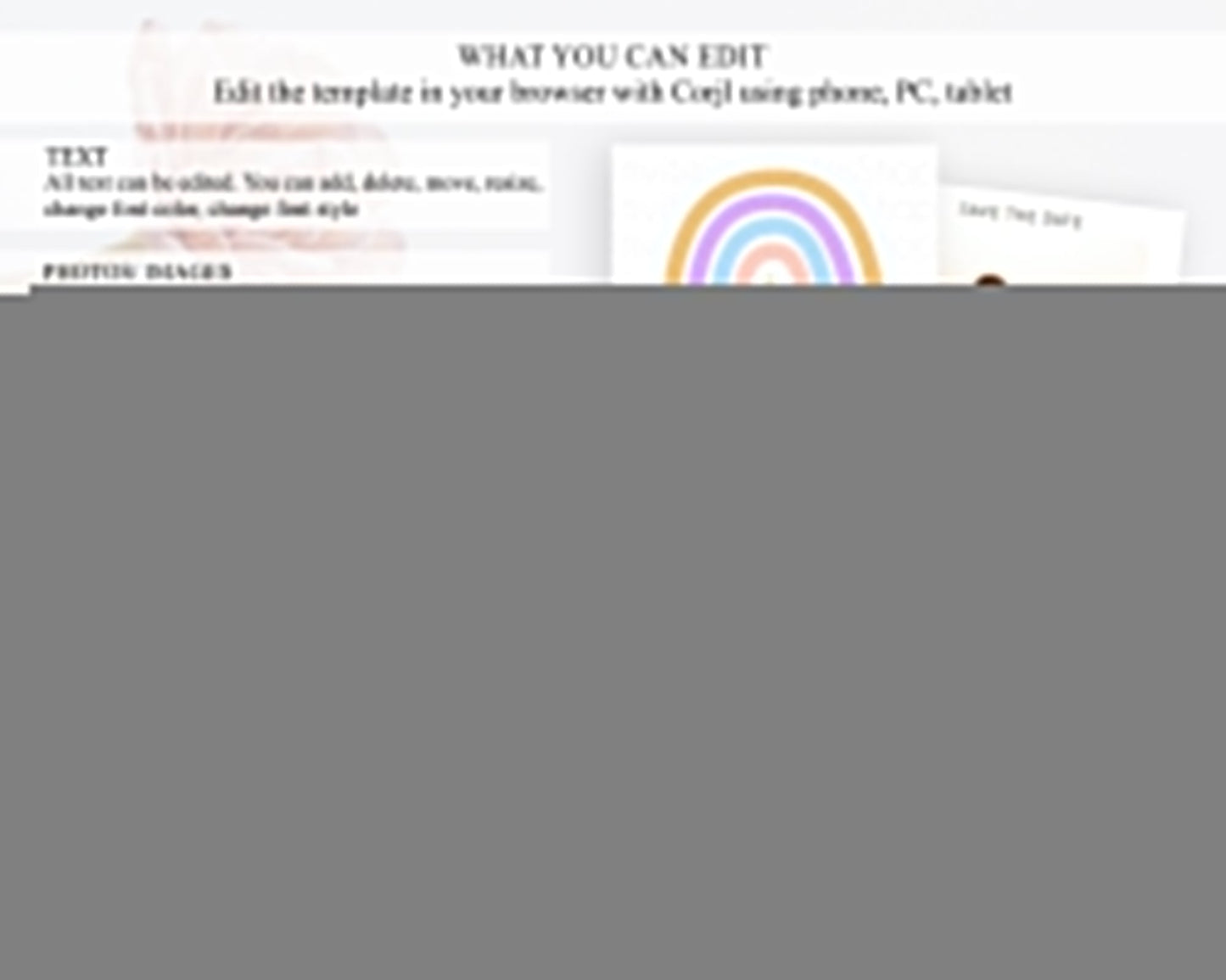 Pastel Rainbow Save The Date Template Boho Colorful Rainbow Party Rainbow Baby Theme For 1st Birthday Baptism Baby Shower Wedding D10238