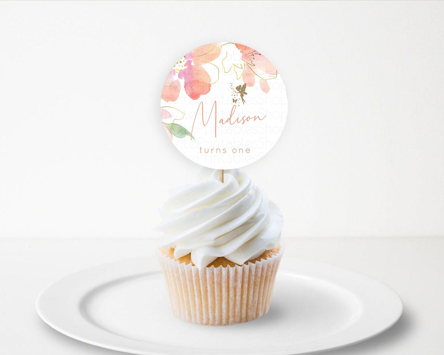 Fairy Cupcake Toppers Pastel Fairy Cupcake Toppers Fairy Floral Garden Cupcake Topper Enchanted Garden Floral Butterfly Party Decor D10934