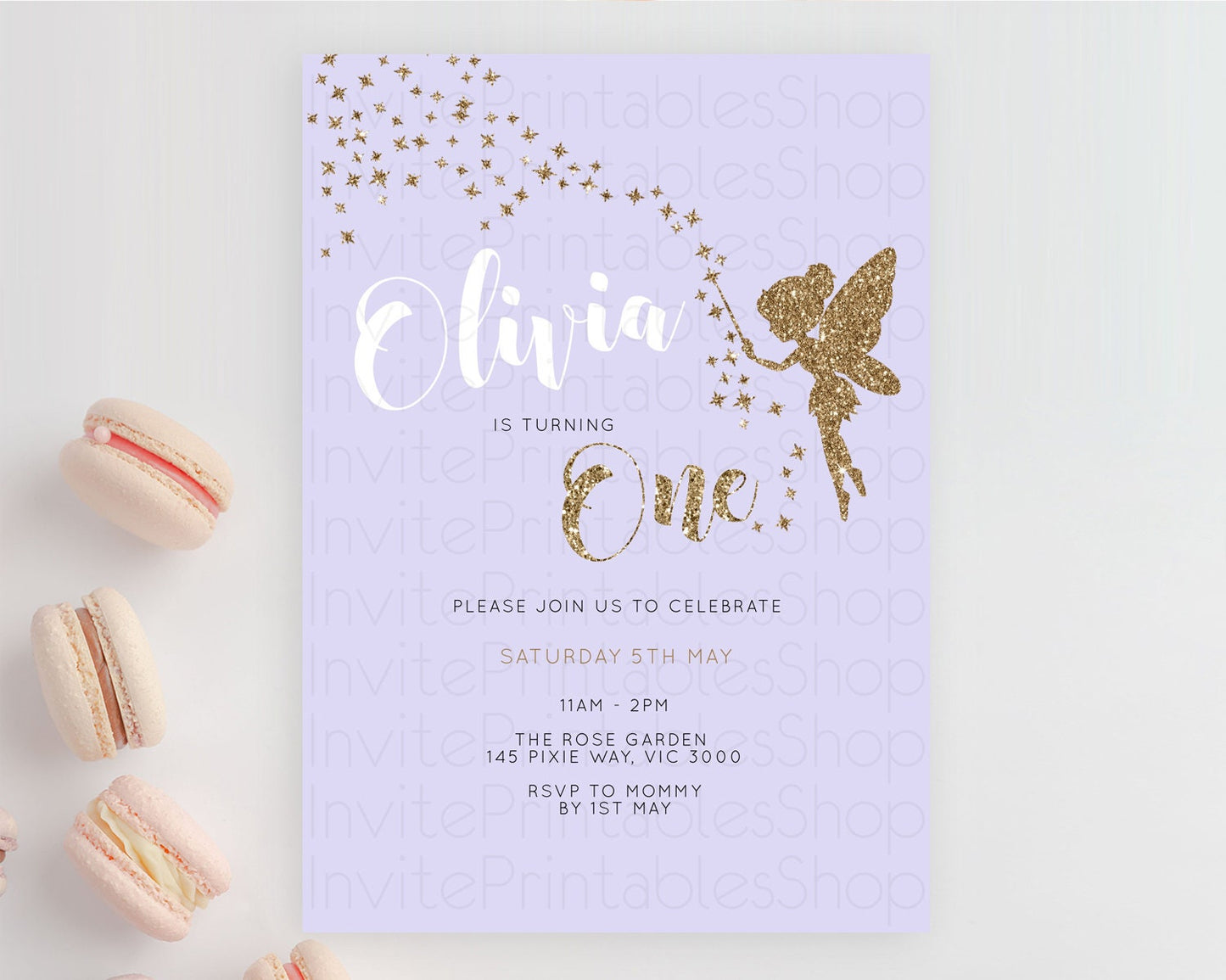 Fairy Birthday Invitation Fairy Invites Fairy Tea Party Fairy Garden Birthday Secret Garden Enchanted Garden Pastel Floral Butterfly D10389