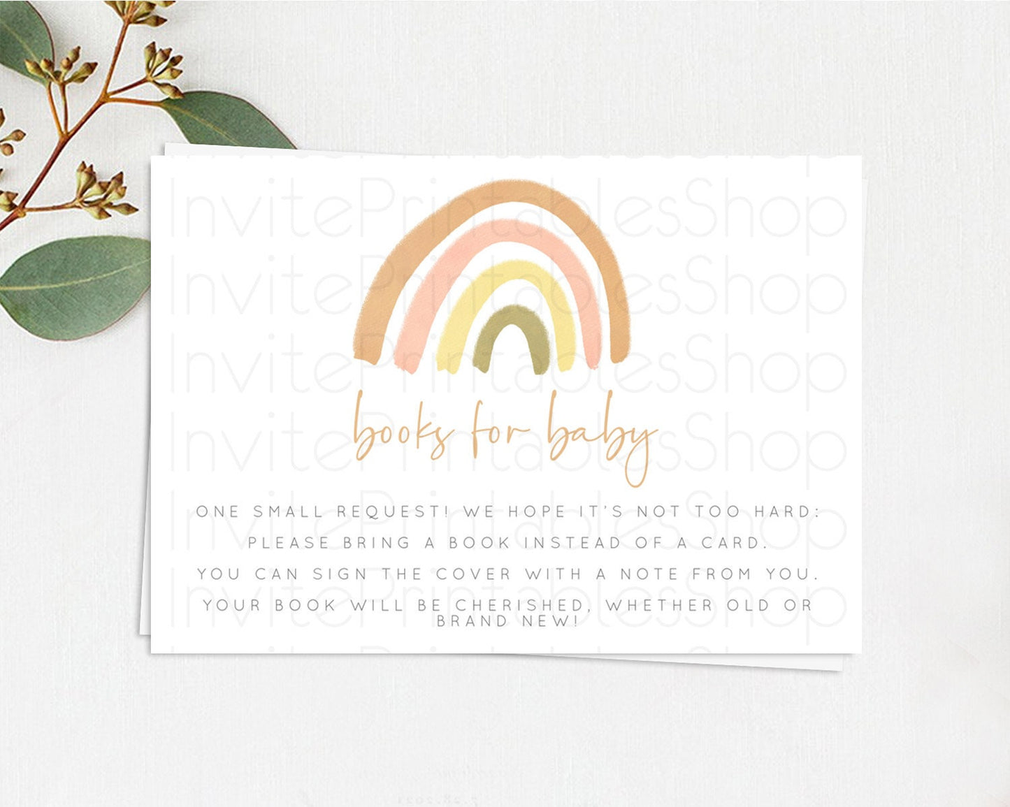 Pastel Rainbow Books For Baby Card Boho Rainbow Book Insert Boho Rainbow Book Card Pastel Watercolor Baby Shower Book Poem Request D10684