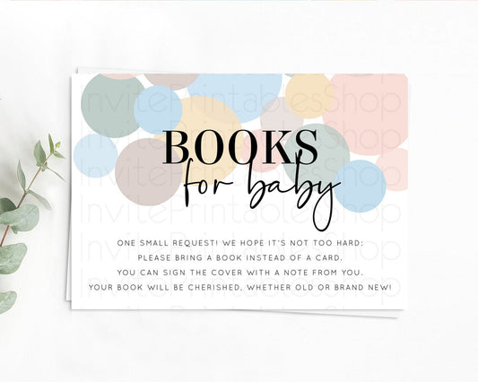 Editable Rainbow Books For Baby Card Pastel Sprinkles Book Insert Pastel Rai