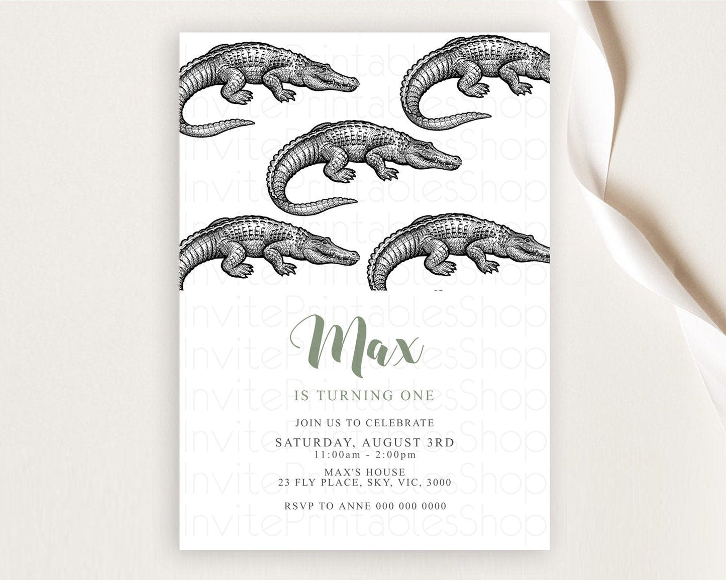 Crocodile Birthday Invitation Alligator Birthday Invitation Later Alligator Birthday Gator Swamp Birthday Invite Safari Crocodile D10286