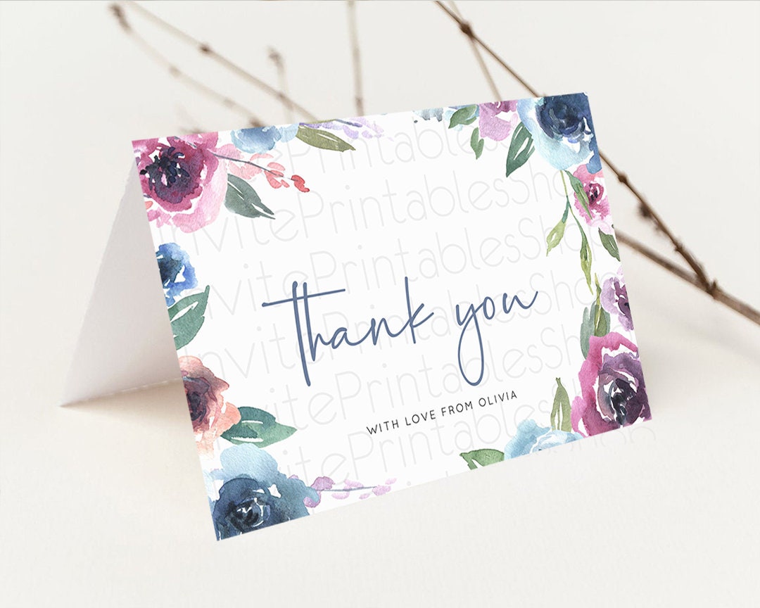 Thank You Card Guest Thank You Cards Details Notes Message Kids Birthday Baby Shower Flat Postcard