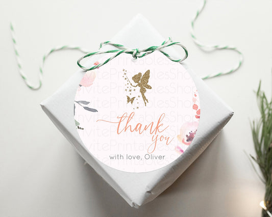 Fairy Thank You Tags Fairy Thank You Gift Tags Enchanted Garden Pastel Floral Butterfly Décor Secret Garden First Birthday Thank You D10197