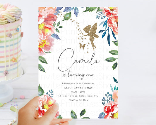 Editable Fairy Birthday Invitation Fairy Invites Fairy Tea Party Fairy Garde