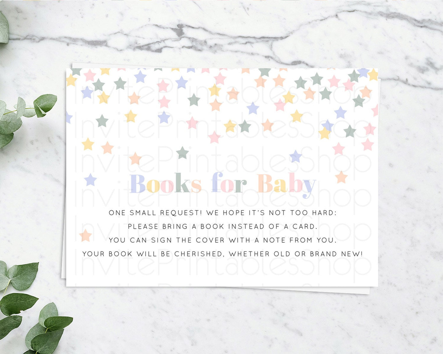 Pastel Star Books For Baby Card Shooting Star Book Insert Twinkle Little Star Book Card Rainbow Confetti Guests Book Poem Request D10795