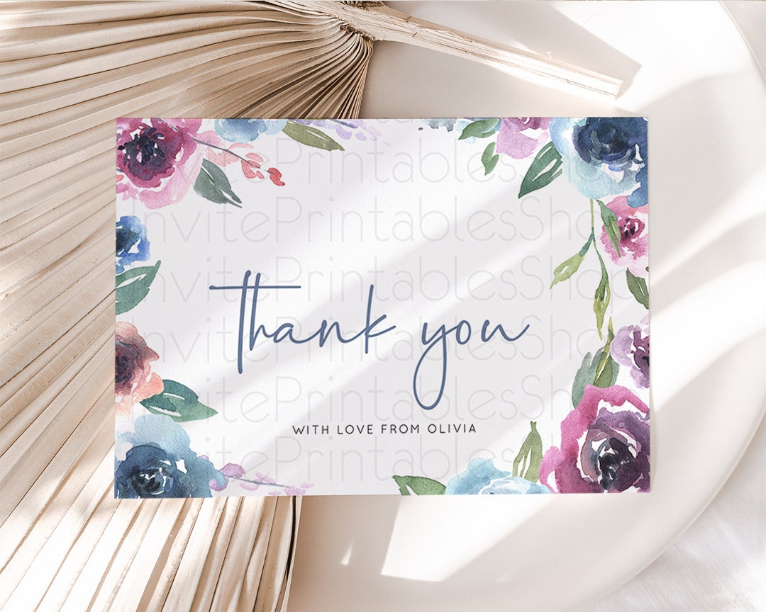 Thank You Card Guest Thank You Cards Details Notes Message Kids Birthday Baby Shower Flat Postcard