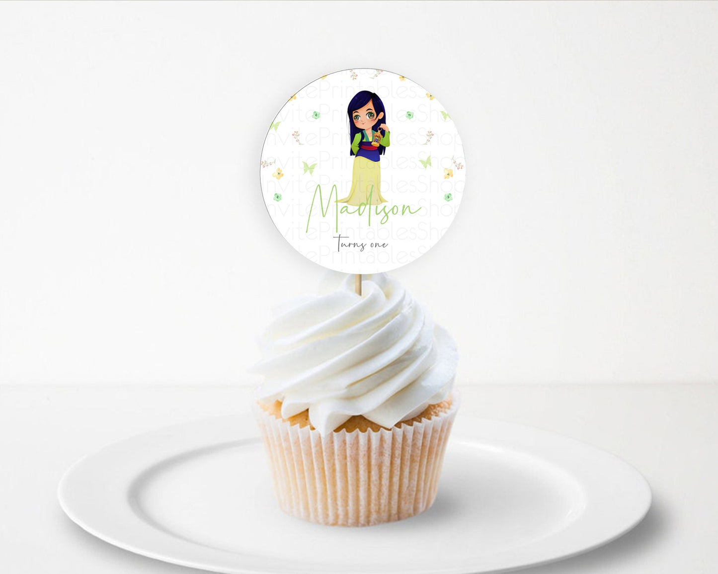 Princess Cupcake Toppers Castle Cupcake Toppers Royal Princess Décor Fairy Tale Enchanted Castle Pastel Floral Garden Table Number  D10350