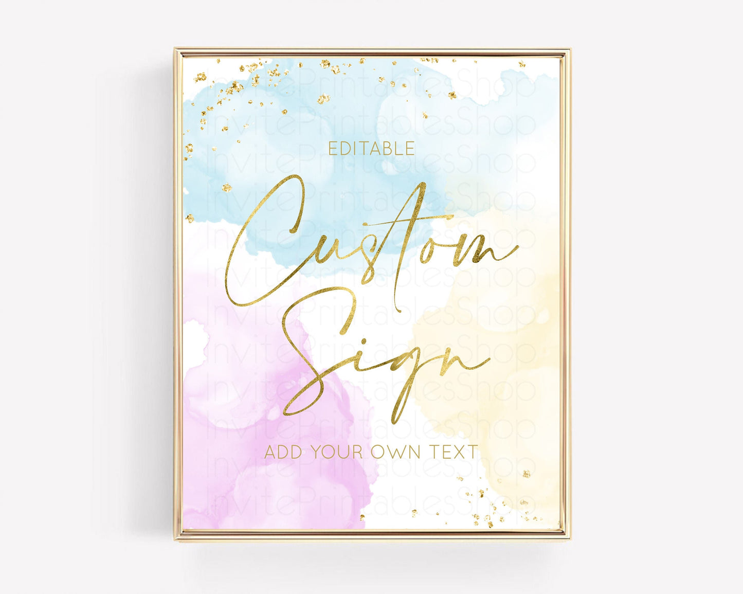 Pastel Rainbow Sign Cards Gift Sign Table Signs Diaper Sign Books Sign Food Sign Custom Sign Glitter Wedding Birthday Baby Shower 8x10 190V2