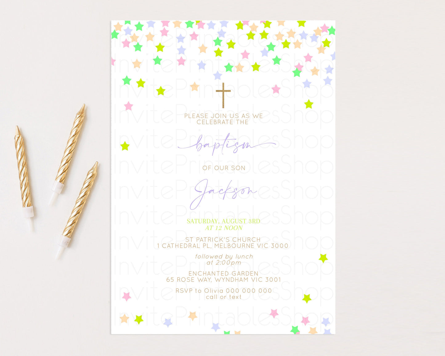 Editable Baptism Invitation Christening Invitation Holy Communion Invite