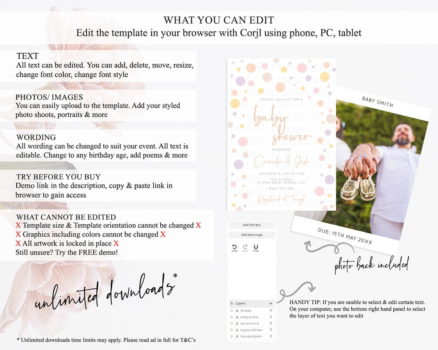 Pastel Rainbow Baby Shower Invitation Pastel Confetti Invitation Sprinkles Bubbles Invitation Colorful Rainbow Confetti Theme D10759