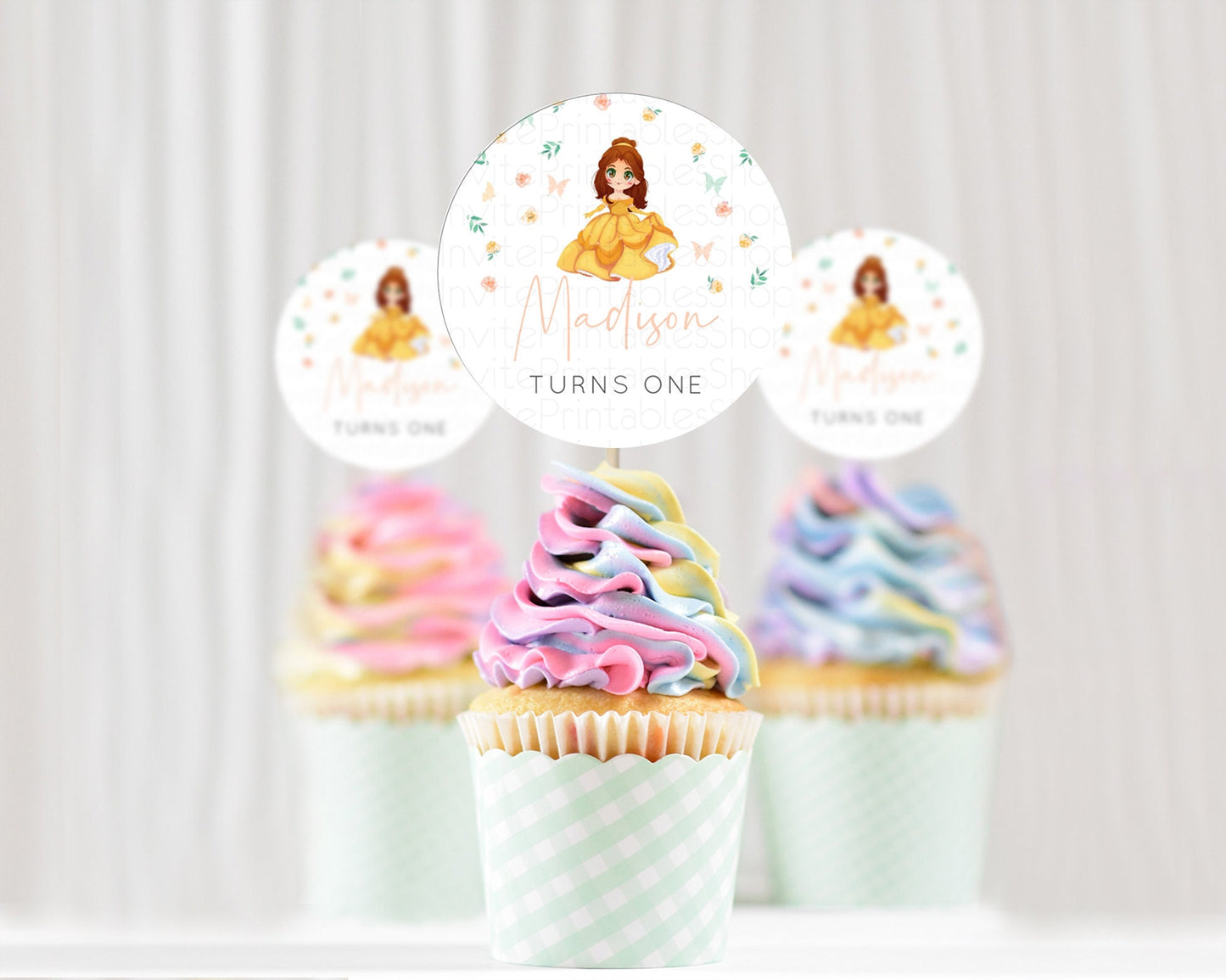 Editable Princess Cupcake Toppers Castle Cupcake Toppers Royal Princess D??co