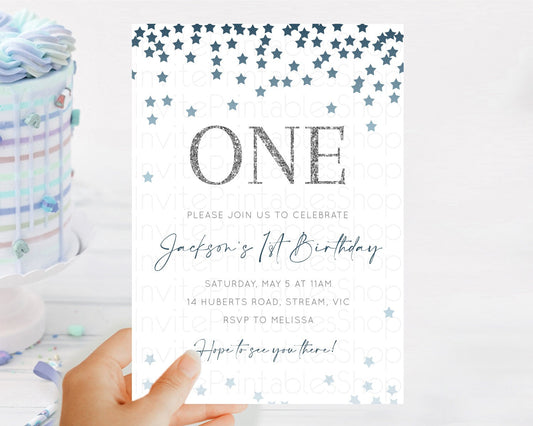 Editable Star Birthday Invitation Pastel Stars Invite Shooting Star Party Ra