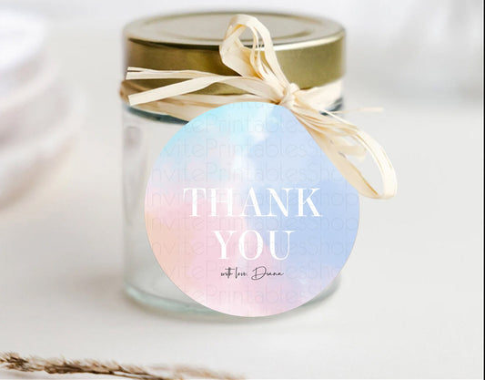 Editable Pastel Thank You Tags Rainbow Thank You Gift Tags Colorful Pastel F