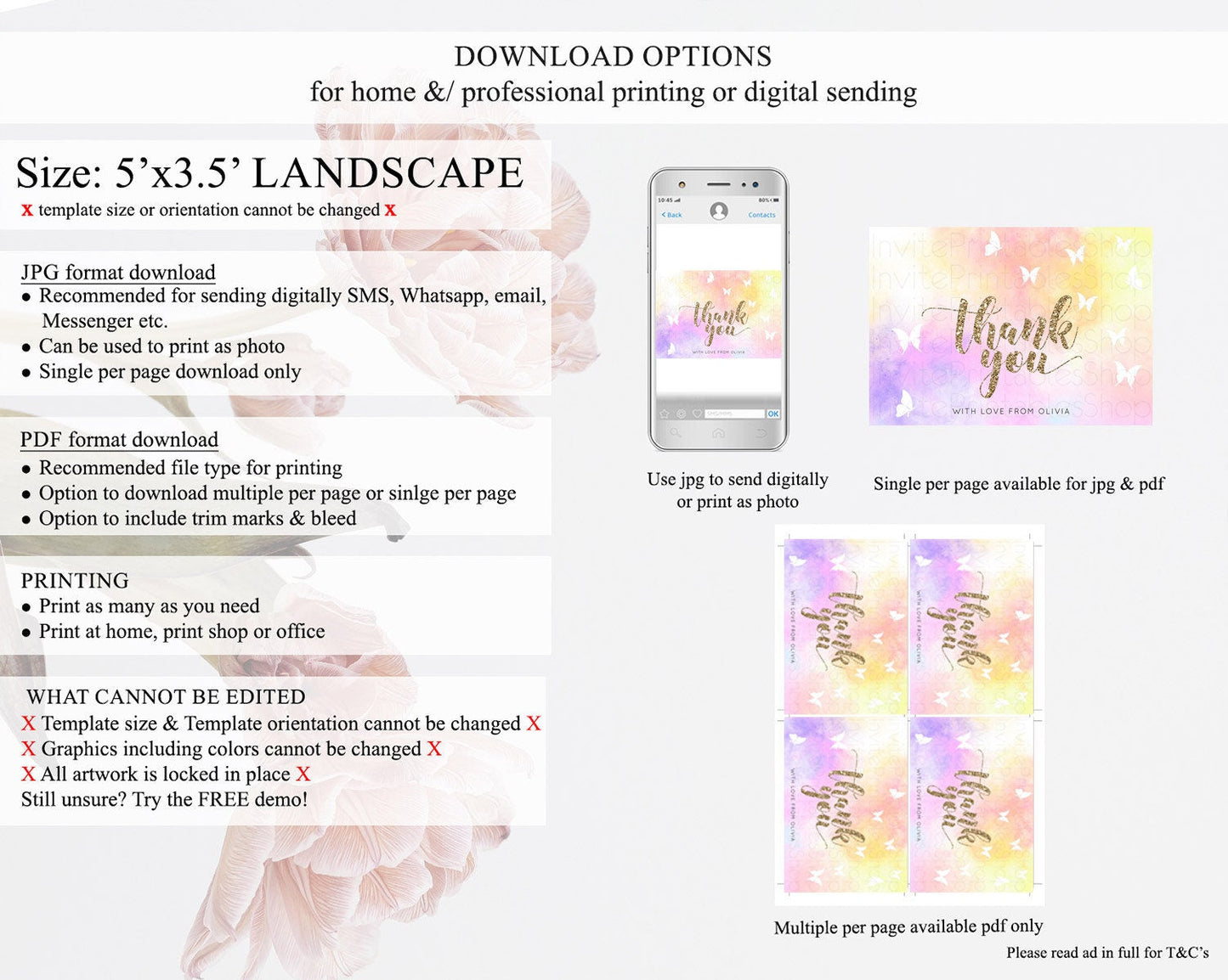 Pastel Thank You Rainbow Thank You Card Colorful Pastel Birthday Thank You Card Confetti Watercolor Pastel Teacher Thank You Cards D10435