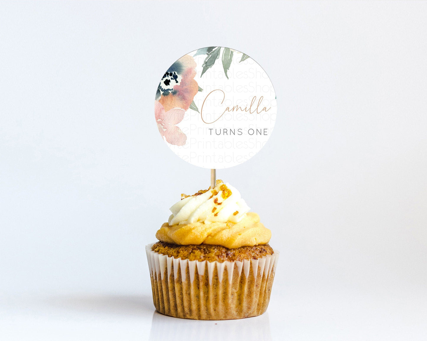 Secret Garden Cupcake Toppers Wildflower Cupcake Toppers Pastel Flowers Cupcake Toppers Enchanted Garden Boho Floral First Birthday D10787