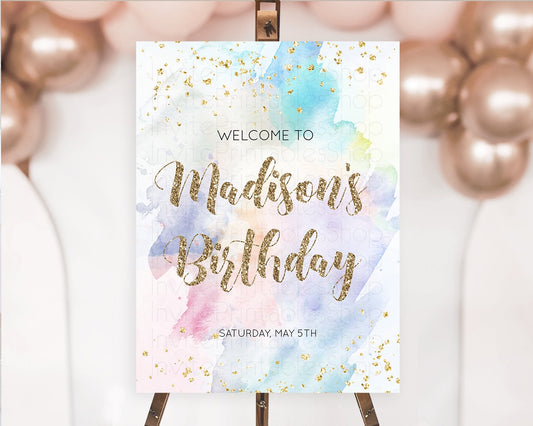 Editable Pastel Welcome Sign Pastel Rainbow Welcome Sign Colorful Rainbow Co