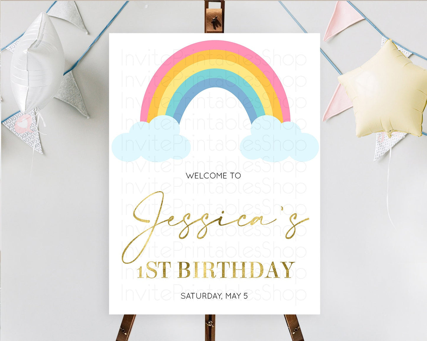 Pastel Rainbow Welcome Sign Boho Rainbow Welcome Board Rainbow Welcome Sign Pastel Welcome Decor Rainbow First Birthday Welcome Sign D10123