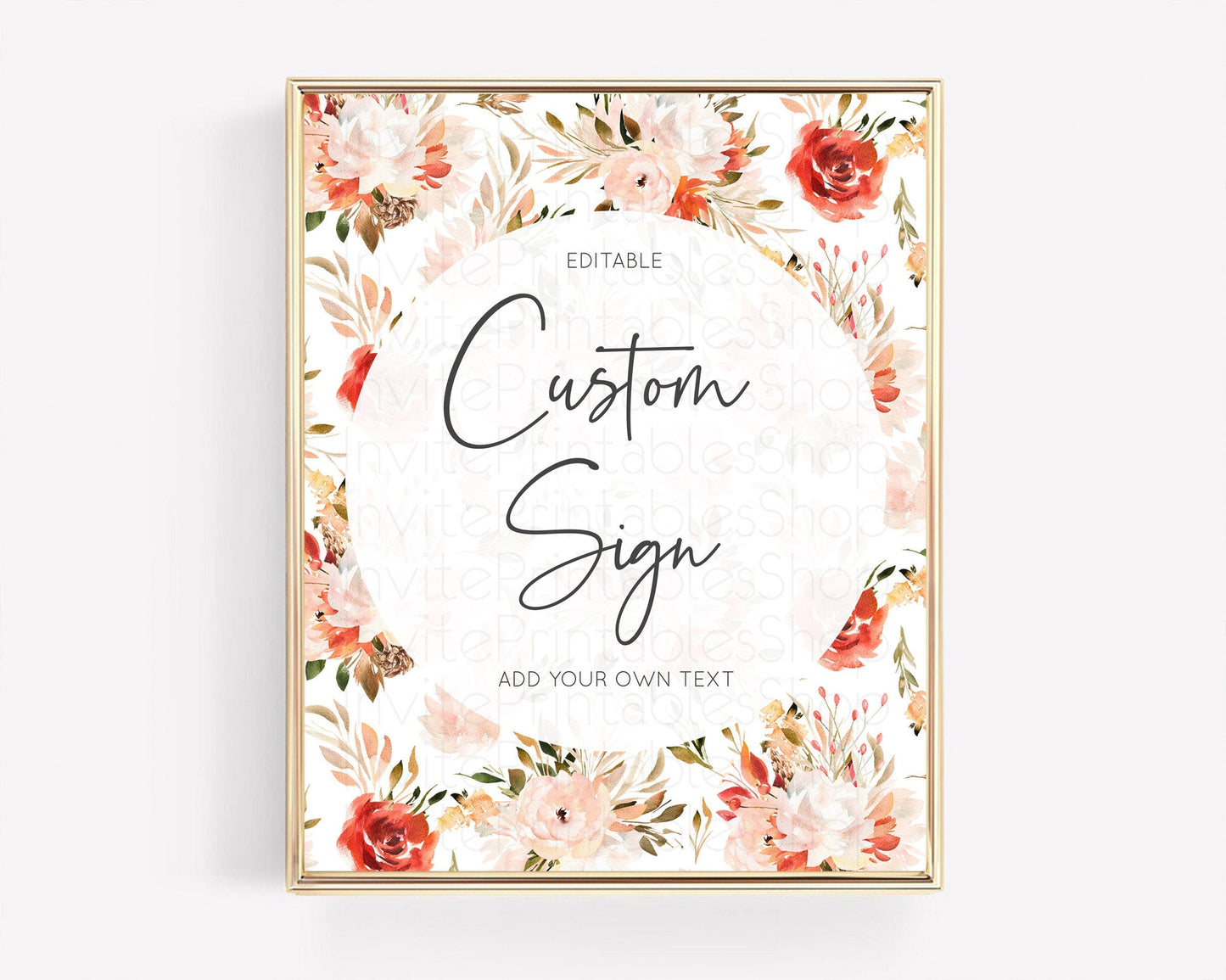 Wildflower Floral Table Sign Decor Secret Garden Sign Template Pastel Floral Garden Party Boho Flowers Birthday Baby Shower Wedding D10540