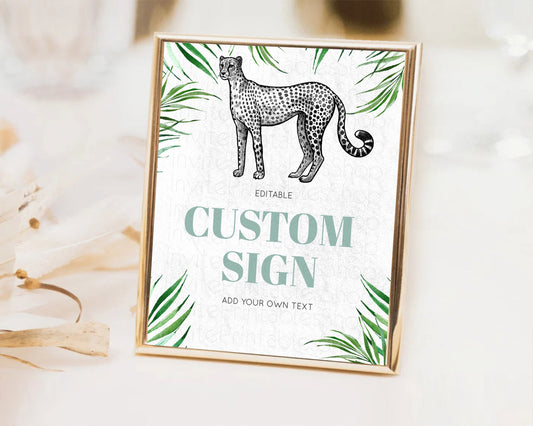 Editable Cheetah Signs