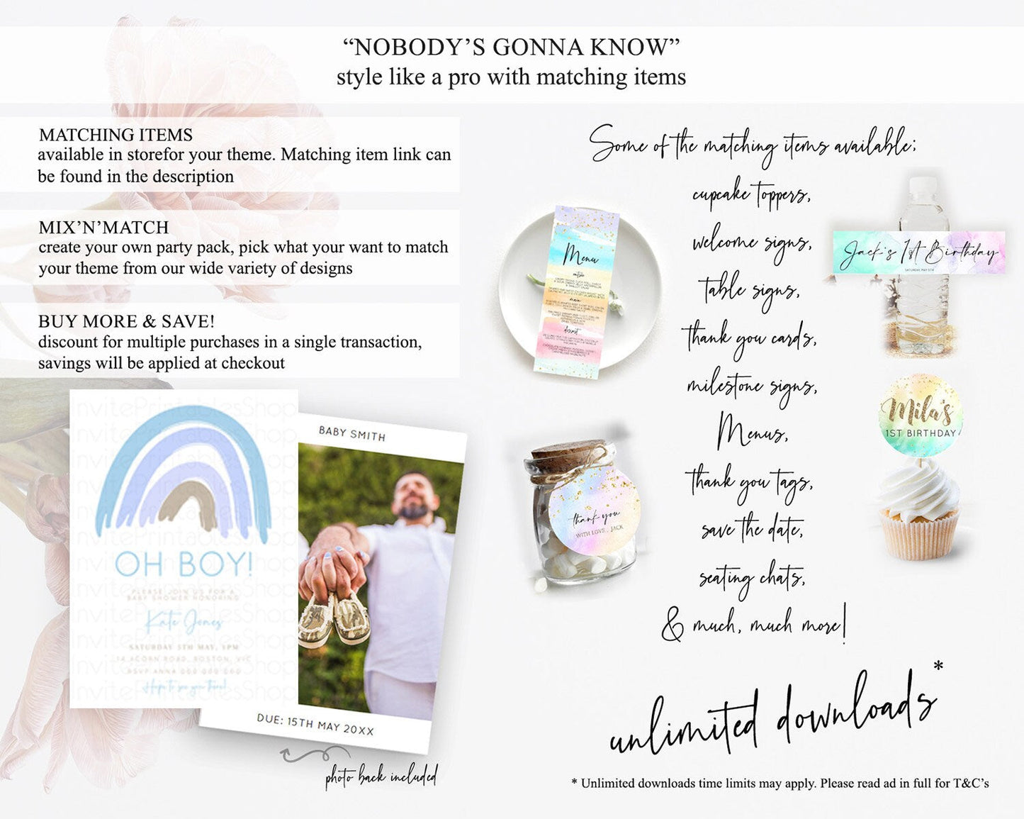 Pastel Rainbow Baby Shower Invitation Pastel Rainbow Invitation Rainbow Baby Invitation Pastel Invitation Boho Rainbow Invitation D10352
