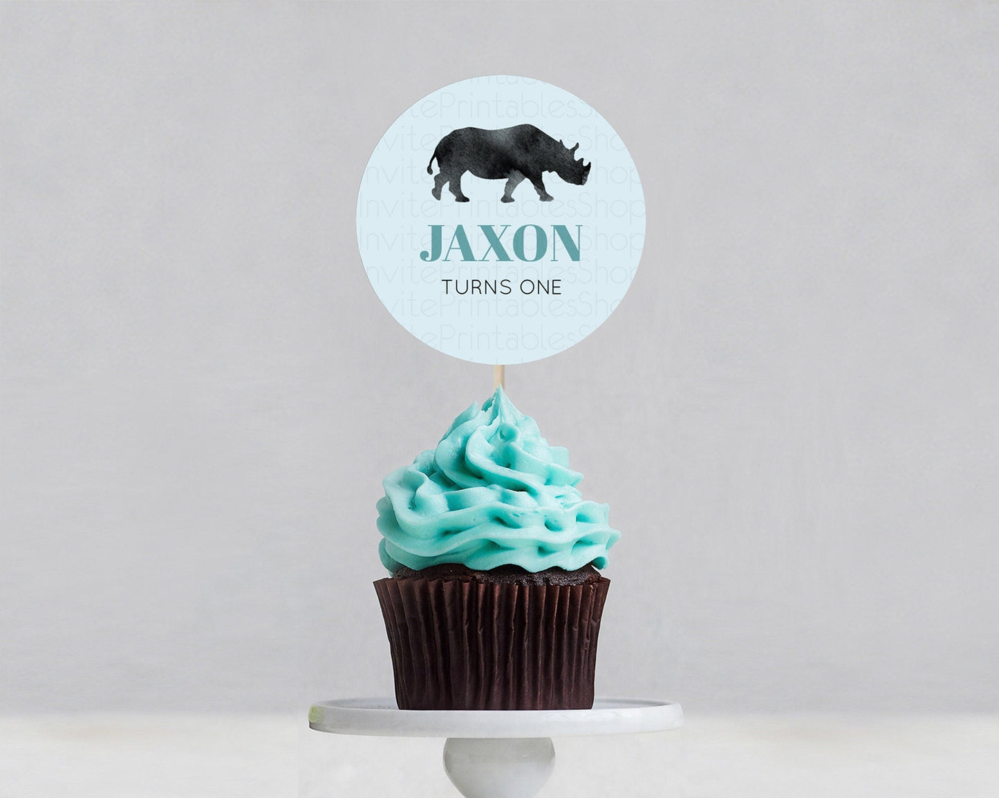 Rhino Cupcake Toppers Rhino Cupcake Rhino Take A Cupcake Toppers Rhino Safari Adventure Decor Zoo Party Rhino Palm Leaf Decor D10801
