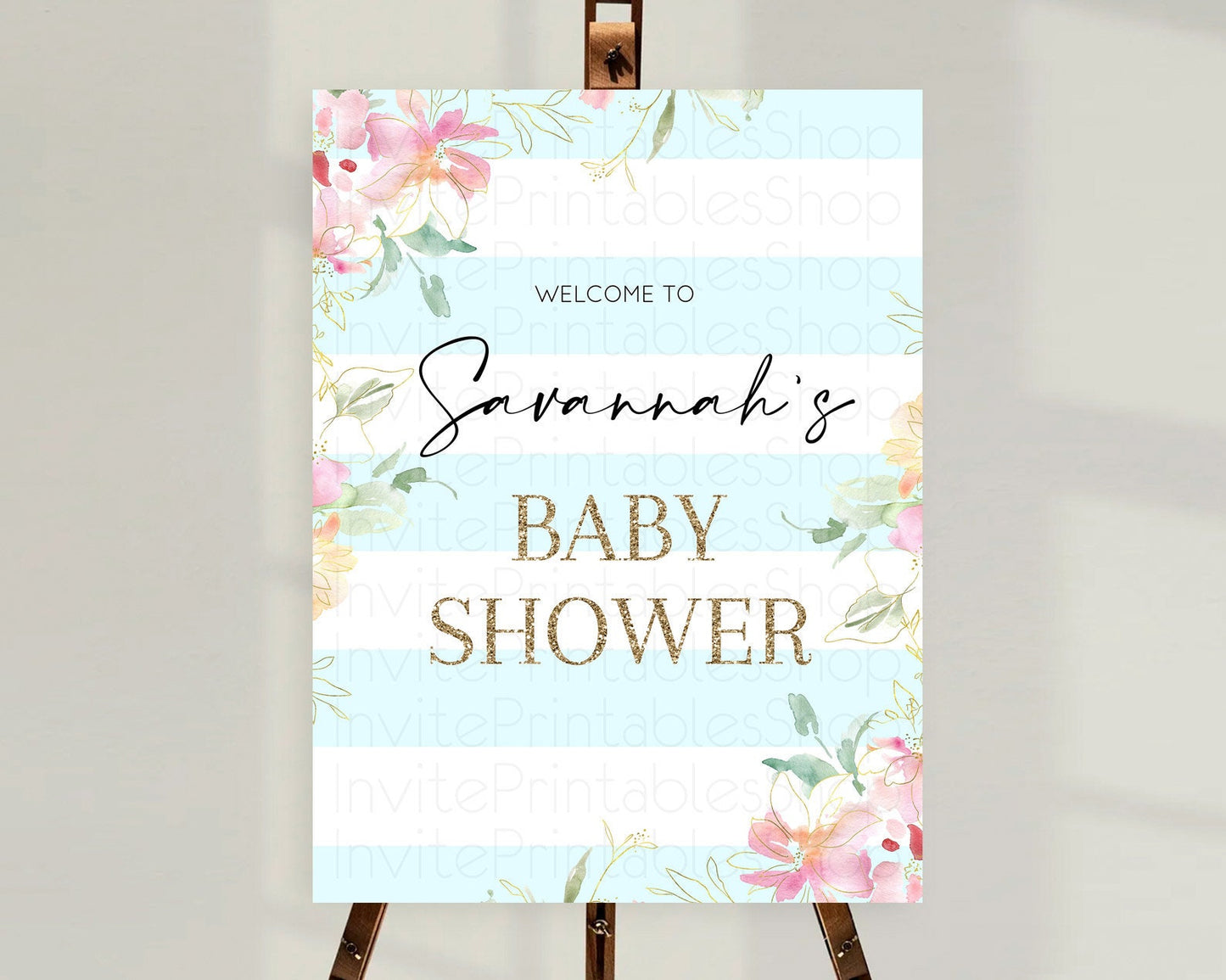 Secret Garden Baby Shower Welcome Sign Wildflower Welcome Board Pastel Flower Garden Welcome Poster Boho Wildflower Welcome Sign D10304