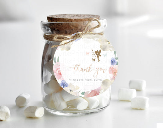 Editable Fairy Thank You Tags Fairy Thank You Gift Tags Enchanted Garden Pas