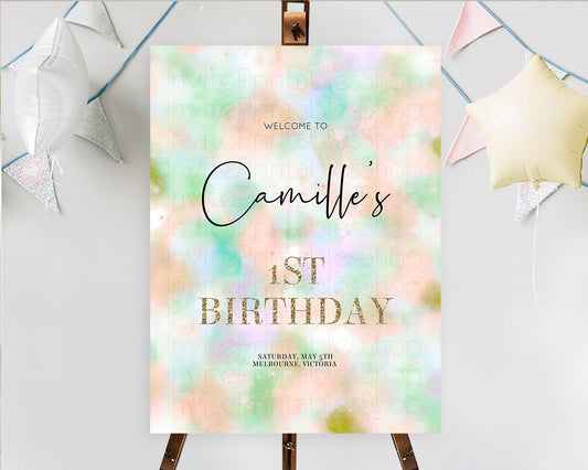 Editable Pastel Welcome Sign Pastel Rainbow Welcome Sign Colorful Rainbow Co